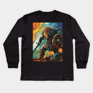 Saga of the Norse: Viking Exploration, Epic Tales, and Anime-Manga Heritage in Vinland Saga Art Kids Long Sleeve T-Shirt